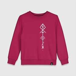 Свитшот хлопковый детский РУНЫ RUNES Z, цвет: маджента