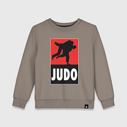 Свитшот хлопковый детский Judo, цвет: утренний латте