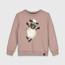 Свитшот хлопковый детский Милая овечка, цвет: пыльно-розовый