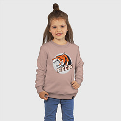 Свитшот хлопковый детский Sport Tigers, цвет: пыльно-розовый — фото 2
