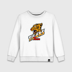 Свитшот хлопковый детский Team Tigers, цвет: белый