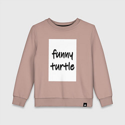 Свитшот хлопковый детский Funny turtle, цвет: пыльно-розовый