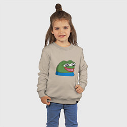Свитшот хлопковый детский Pepe happy Пепе хеппи, цвет: миндальный — фото 2