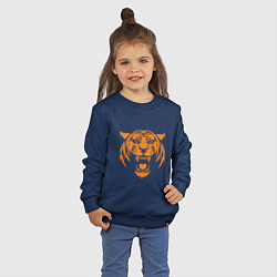 Свитшот хлопковый детский Orange - Tiger, цвет: тёмно-синий — фото 2