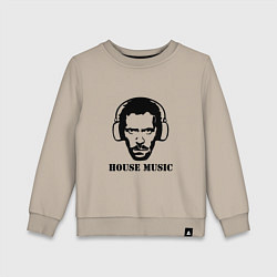 Свитшот хлопковый детский Dr House music, цвет: миндальный
