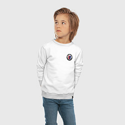Свитшот хлопковый детский Alpina BMW, цвет: белый — фото 2