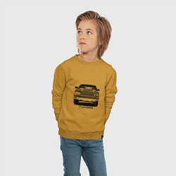 Свитшот хлопковый детский Тойота Тундра, цвет: горчичный — фото 2