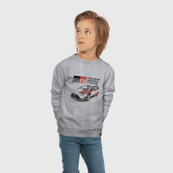 Свитшот хлопковый детский Toyota Yaris Racing Development, цвет: меланж — фото 2