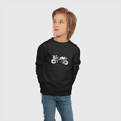 Свитшот хлопковый детский Blink 182 лого, цвет: черный — фото 2