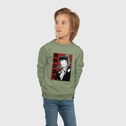 Свитшот хлопковый детский Рэн Чан, цвет: авокадо — фото 2
