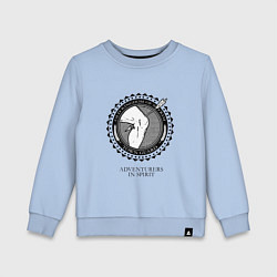 Свитшот хлопковый детский Клуб любителей приключений, цвет: мягкое небо