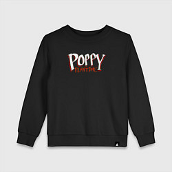 Свитшот хлопковый детский Poppy Playtime Logo, цвет: черный
