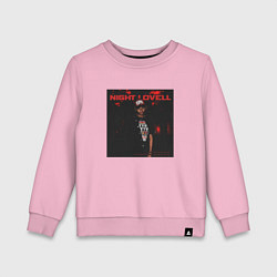 Свитшот хлопковый детский Night Lovell on style, цвет: светло-розовый