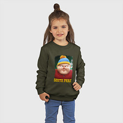 Свитшот хлопковый детский Eric Cartman 3D South Park, цвет: хаки — фото 2