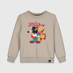 Свитшот хлопковый детский Mickey Merry Mousmas, цвет: миндальный