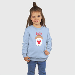 Свитшот хлопковый детский Family Baby Bear, цвет: мягкое небо — фото 2