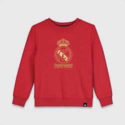 Свитшот хлопковый детский Real Madrid gold logo, цвет: красный