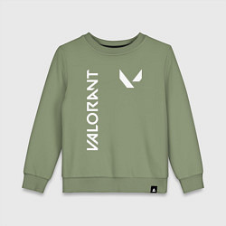 Свитшот хлопковый детский Valorant - Logo, цвет: авокадо