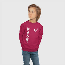 Свитшот хлопковый детский Valorant - Logo, цвет: маджента — фото 2