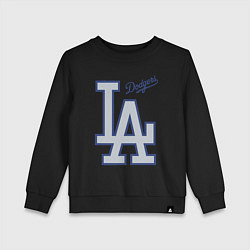 Свитшот хлопковый детский Los Angeles Dodgers - baseball team, цвет: черный