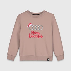 Свитшот хлопковый детский AUDI MERRY CHRISTMAS, цвет: пыльно-розовый