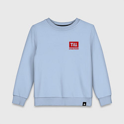 Свитшот хлопковый детский TILL LINDEMANN NEW LOGO, цвет: мягкое небо