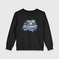 Свитшот хлопковый детский Wilmington sharks -baseball team, цвет: черный