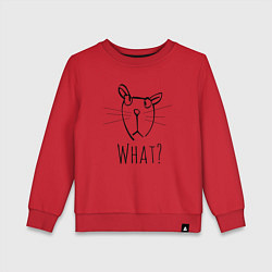 Свитшот хлопковый детский WHAT? ЧТО?, цвет: красный