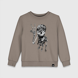 Свитшот хлопковый детский Skeleton dude, цвет: утренний латте
