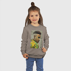 Свитшот хлопковый детский Neymar Junior - Brazil national team, цвет: утренний латте — фото 2