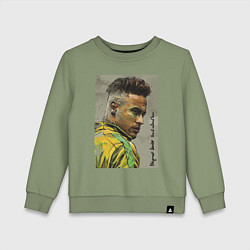Свитшот хлопковый детский Neymar Junior - Brazil national team, цвет: авокадо