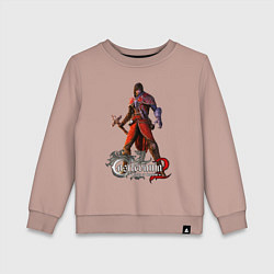 Свитшот хлопковый детский Castlevania 2, цвет: пыльно-розовый