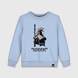 Свитшот хлопковый детский The Witcher HMMM, цвет: мягкое небо