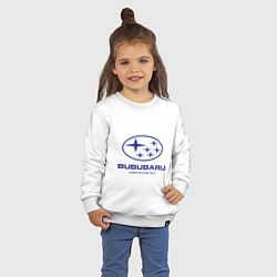 Свитшот хлопковый детский Subaru Bububaru, цвет: белый — фото 2