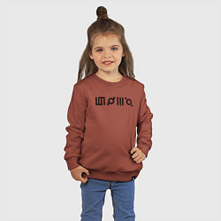 Свитшот хлопковый детский 30 Seconds to Mars - Логотип, цвет: кирпичный — фото 2