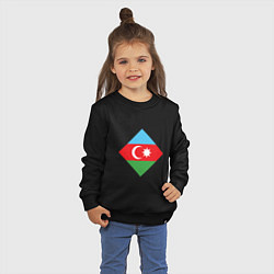 Свитшот хлопковый детский Flag Azerbaijan, цвет: черный — фото 2