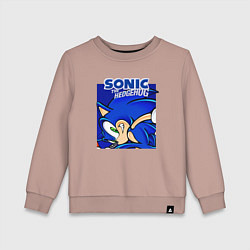 Свитшот хлопковый детский Sonic Adventure Sonic, цвет: пыльно-розовый