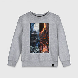 Свитшот хлопковый детский Dark Souls x Bloodborne Дарк Соулс, цвет: меланж
