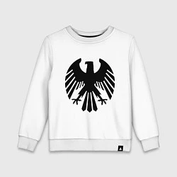 Свитшот хлопковый детский Немецкий гербовый орёл, цвет: белый