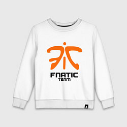 Свитшот хлопковый детский Dota 2: Fnatic Team, цвет: белый