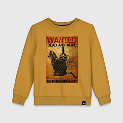 Свитшот хлопковый детский Разыскивается Кот, цвет: горчичный