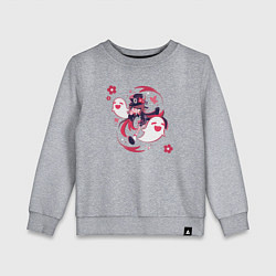 Свитшот хлопковый детский ХУ ТАО МИЛЫЙ АРТ HU TAO ГЕНШИН ИМПАКТ, цвет: меланж