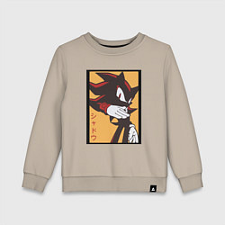 Свитшот хлопковый детский Ёж Шэдоу 006, цвет: миндальный