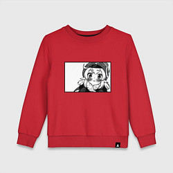 Свитшот хлопковый детский Кли глазки ангела Геншин Импакт, цвет: красный