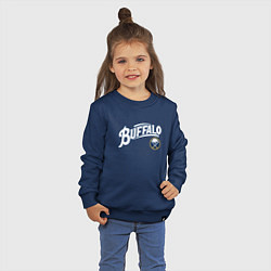 Свитшот хлопковый детский Баффало Сейберз , Buffalo Sabres, цвет: тёмно-синий — фото 2