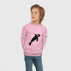 Свитшот хлопковый детский Косаточка, цвет: светло-розовый — фото 2