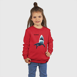 Свитшот хлопковый детский Акула - топ менеджер, цвет: красный — фото 2