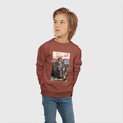Свитшот хлопковый детский Nuka Cola - raid your first!, цвет: кирпичный — фото 2