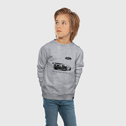 Свитшот хлопковый детский Ford Performance Racing team, цвет: меланж — фото 2