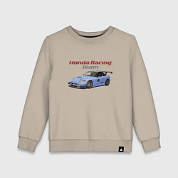 Свитшот хлопковый детский Honda Racing Team!, цвет: миндальный